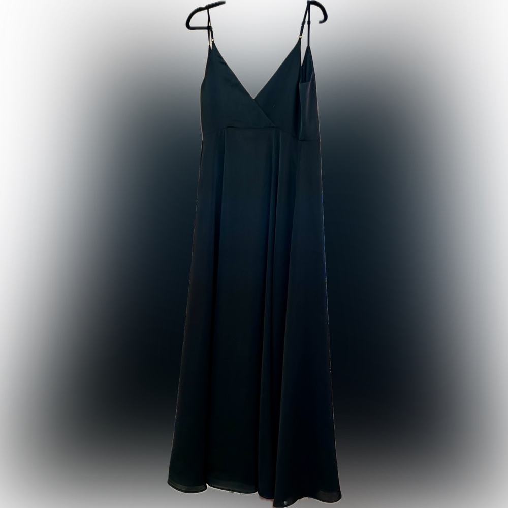 Fame & Partners x Free People Black Wrap Maxi Dress Size 2 Adjustable Straps